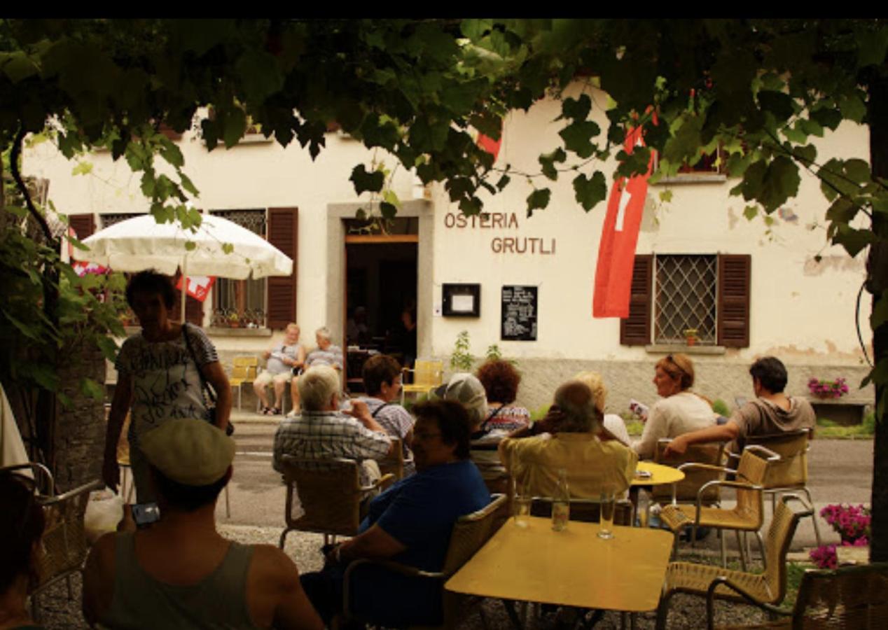 Osteria Gruetli Con Alloggio Borgnone Dış mekan fotoğraf
